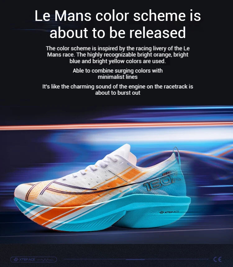 Xtep 160X 6.0 PRO Men's Running Shoes 2024 Champion Racing Carbon Plate Sneakers Professional Marathon 975119110003