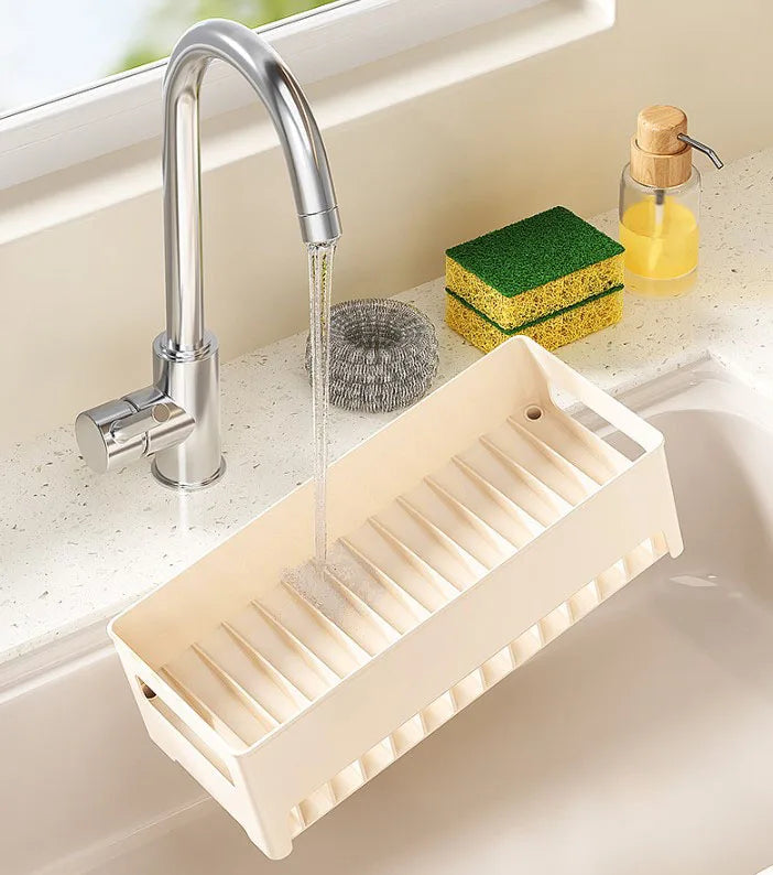 Kitchen Storage Rack Rag Drain Household Sink Sponge Shelf Faucet Dishwasher Sink Multi-function Storage Tool