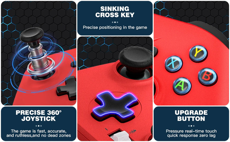 Gaming Controller for Xbox One/Series S/X/PC Console Joystick Wireless 2.4G Remote Control Gamepad supports Windows 7/8/10 Above