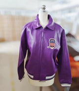 Europe US plus size Men Hip Hop Sheep skin Varsity Jacket Embroidered Diamond Classic Casual Sport genuine leather Coat clothing