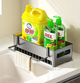 Kitchen Storage Rack Rag Drain Household Sink Sponge Shelf Faucet Dishwasher Sink Multi-function Storage Tool