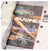 Europe US plus size Men Hip Hop Sheep skin Varsity Jacket Embroidered Diamond Classic Casual Sport genuine leather Coat clothing