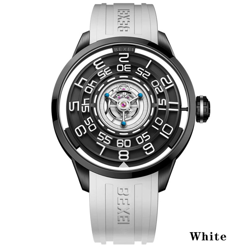 BEXEI 2025 skeleton synthetic sapphire manual tourbillon mechanical movement wrist watch for men Luxury  waterproof Reserve 36H