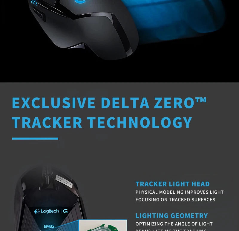 Logitech (G) G402 gaming mouse wired mouse e-sports mechanical macro programming mouse CSGO eating chicken computer competitive