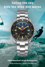 ADDIESDIVE Men's Watches Ceramic bezel Leather/Stainless Steel Sapphire Automatic Mechanical Watch 20ATM Waterproof Reloj Hombre