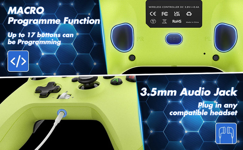 Gaming Controller for Xbox One/Series S/X/PC Console Joystick Wireless 2.4G Remote Control Gamepad supports Windows 7/8/10 Above