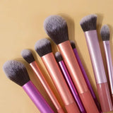 7Pcs/Set Soft Makeup Brush Kit Synthetic Hair Easy To Clean Blush Brush Concealer Brush Eye Shadow Brush Cosmetic Makeup Tools