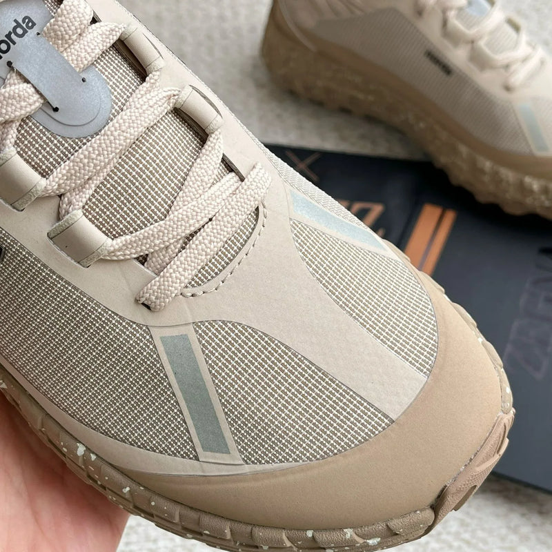 New Norda High-End Spring Summer Mens Running Shoes, Breathable Lace-Up Soft Sole, Non-Slip Cushioned Casual Low-Top Sneakers