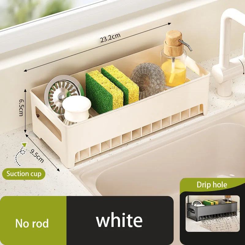 Kitchen Storage Rack Rag Drain Household Sink Sponge Shelf Faucet Dishwasher Sink Multi-function Storage Tool