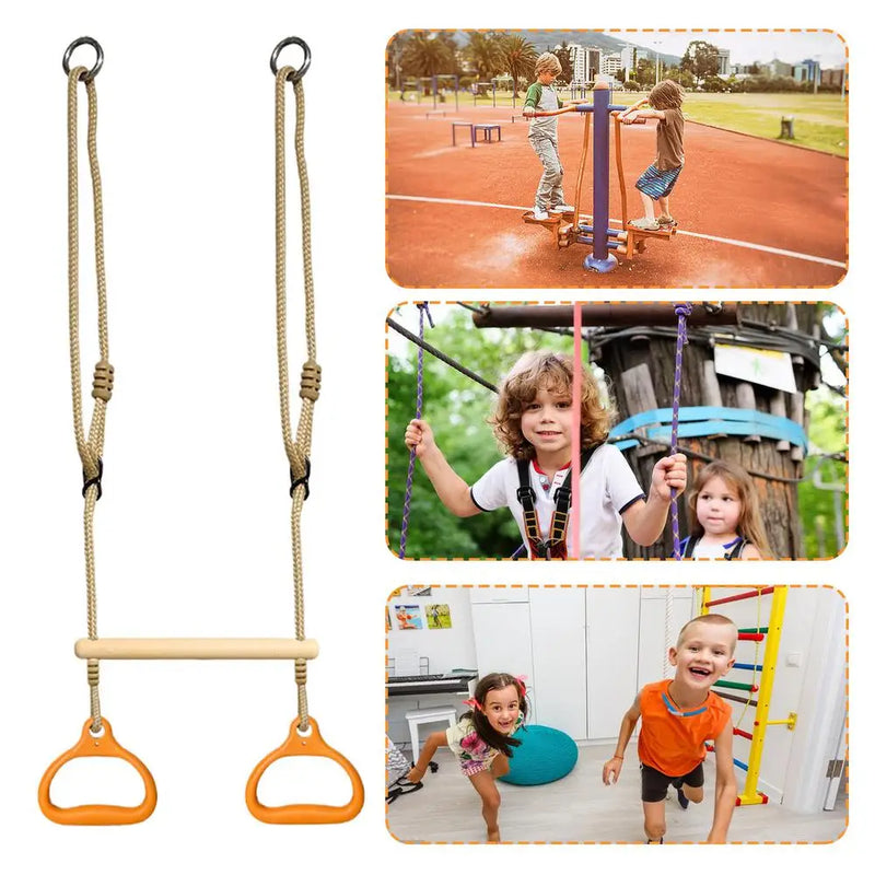 Swing Bar Gym Equipment Rings Bar Funny Ergonomic Stable Kids Game For Adults Children Backyard Playground Indoor Outdoor