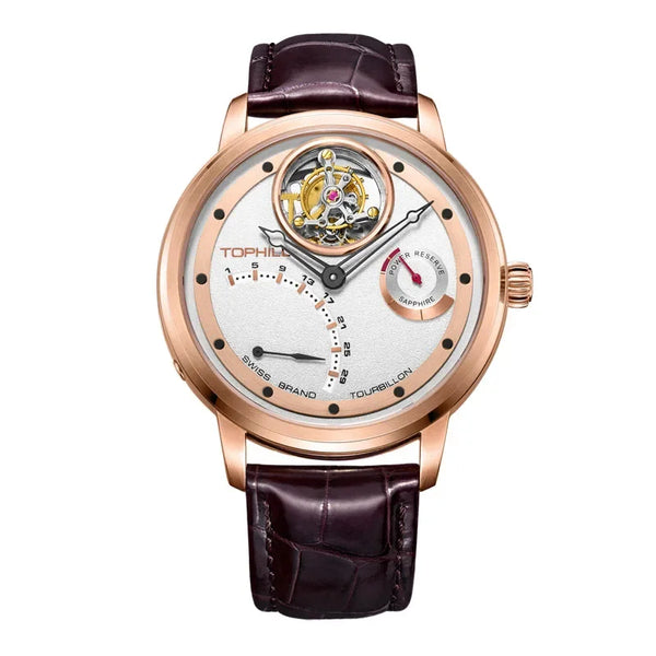 TOPHILL Fashion Waterproof Tourbillon Watches For Men Automatic Movement Self-wind Men's Mechanical Wristwatch Sapphire Glass