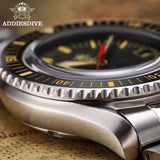 ADDIESDIVE Men's Watches Ceramic bezel Leather/Stainless Steel Sapphire Automatic Mechanical Watch 20ATM Waterproof Reloj Hombre