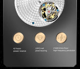 Seagull Tourbillon Men Watch ST8230 Manual Mechanical Vintage Skeleton Wristwatch Elegant Crocodile Strap Relogio Masculion 6144