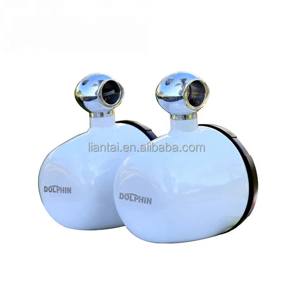 Pair of Dolphin 5.25in Aluminum Anodized Pod Marine Waterproof Speaker Pods