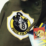 TOYS (Felix) Black "8" US Initial N-1 Navy Model 1943 Deck Clipped Jacket