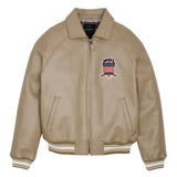 Europe US plus size Men Hip Hop Sheep skin Varsity Jacket Embroidered Diamond Classic Casual Sport genuine leather Coat clothing