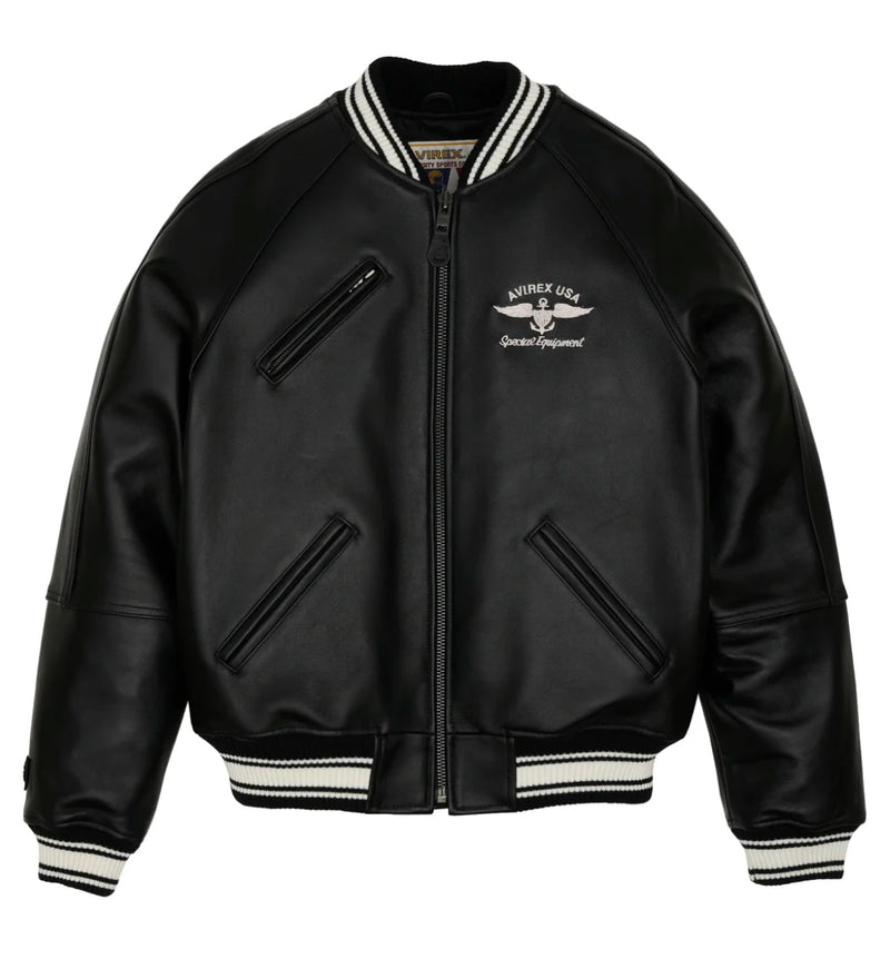 Europe US plus size Men Hip Hop Sheep skin Varsity Jacket Embroidered Diamond Classic Casual Sport genuine leather Coat clothing