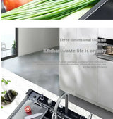 100 CM Large Size Single Slot Stainless Steel Kitchen Sink Multifunctional With Trash Can and Draining Rack Wash Vegetable Basin