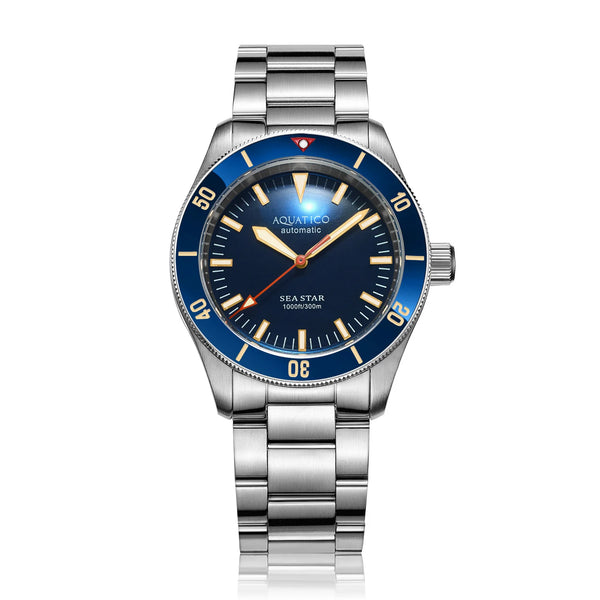 Aquatico Sea Star Blue Dial Ceramic Bezel (NH35 NO DATE)