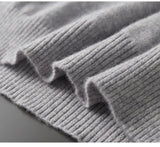 Men's POLO Collar Knitted Pullover Sweater 100% Cashmere Long Sleeved Shirt Casual Business Solid Color Men's Tops Autumn Winter