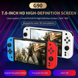 G90 7inch Portable Handheld Game Console 64GB 4000mAh High-Definition Arcade Nostalgic Retro TV Gaming Controller for PSP/PS1