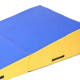 Gymnastics Training Mat, Non-Slip PU Leather Foldable Incline Wedge Gymnastics