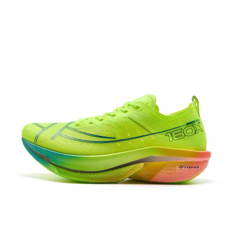 Xtep 160X 6.0 PRO Men's Running Shoes 2024 Champion Racing Carbon Plate Sneakers Professional Marathon 975119110003