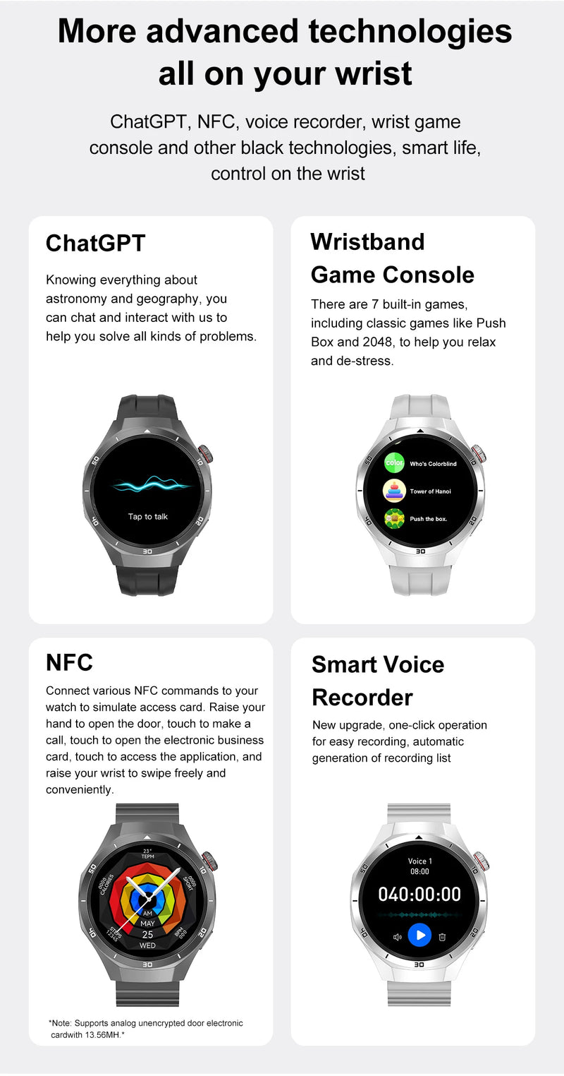 2025New Watch 5 Ultra Smart Watch 4GB Memory GPS Local Music TWS Earphones Fitness Tracker Health Smartwatches For Android iOS