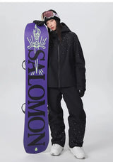 2025 Adult Fashion New Ski Suit Shirt Pants Winter Skiing Sports Windproof Waterproof Wear-resistant Warm Loose Women Ski Sets