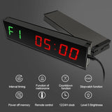 Gym Timer, Interval Clock with Clear LED, Crossfits Timer Countdown/Up Stopwatch, Wall Workout Timer with Remote for Gym