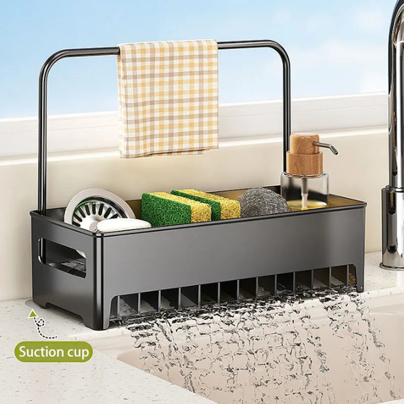 Kitchen Storage Rack Rag Drain Household Sink Sponge Shelf Faucet Dishwasher Sink Multi-function Storage Tool