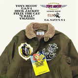 TOYS (Felix) Black "8" US Initial N-1 Navy Model 1943 Deck Clipped Jacket