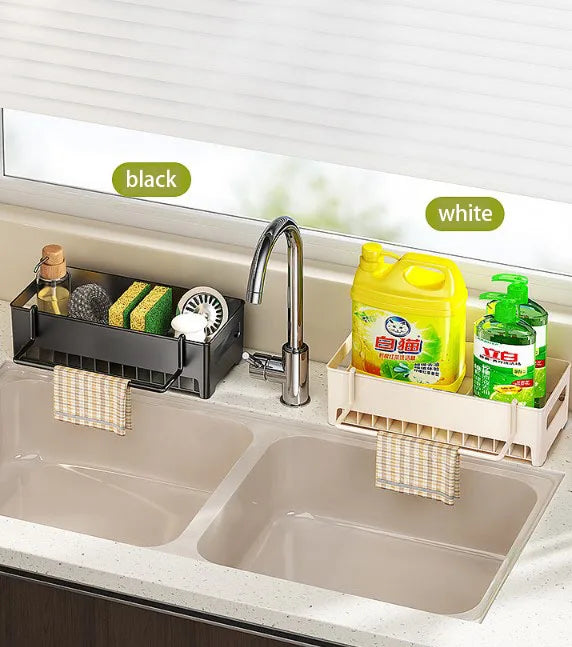Kitchen Storage Rack Rag Drain Household Sink Sponge Shelf Faucet Dishwasher Sink Multi-function Storage Tool