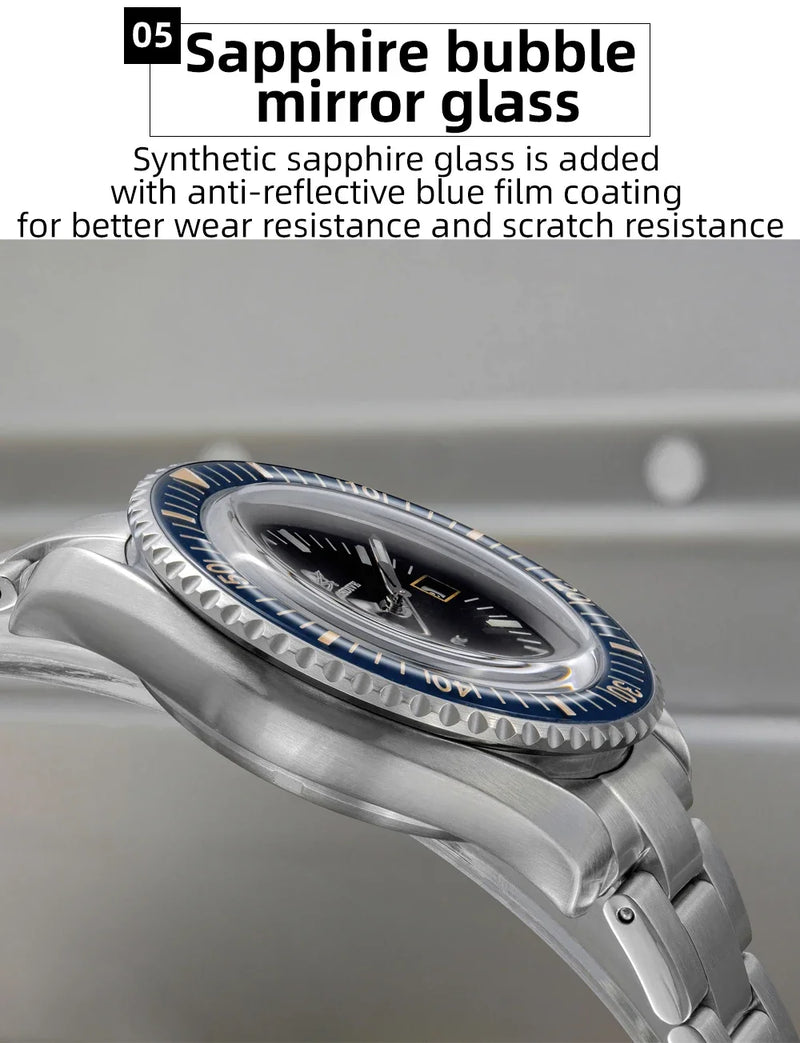 ADDIESDIVE 100m Waterproof Mechanical Watches Sapphire BGW9 Luminous NH35 Automatic Watch Stainless Steel Sports Diving Watches