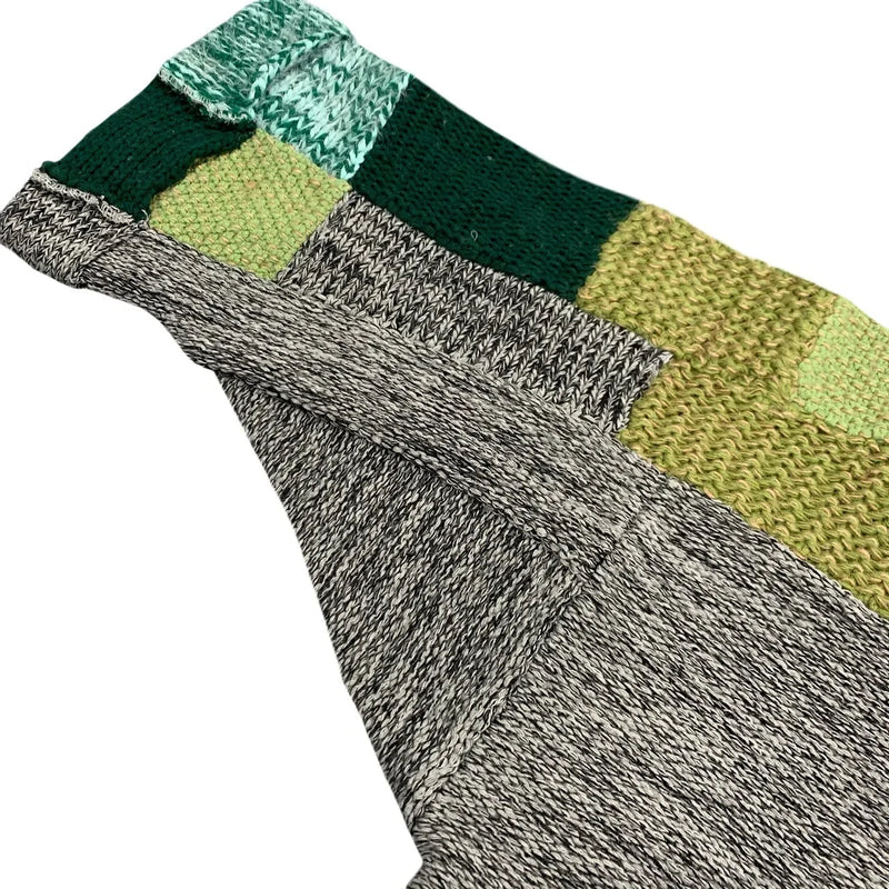 New Spring and Autumn Long Sleeve V-neck Cardigan loose hand-color matching design unique niche tide coat