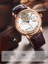 TOPHILL Tourbillon Watch for Men Automatic Movement Luxury watch Power reserve 5Bar Waterproof Sapphire glass