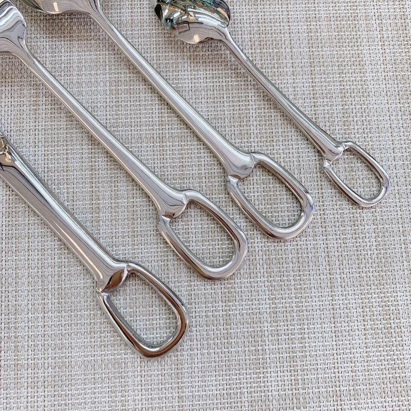 30Pcs Luxury Tableware Set 304 Stainless Steel Knife Fork Spoon Cutlery Set Elegant Dinnerware Set Creativity Hangable Design