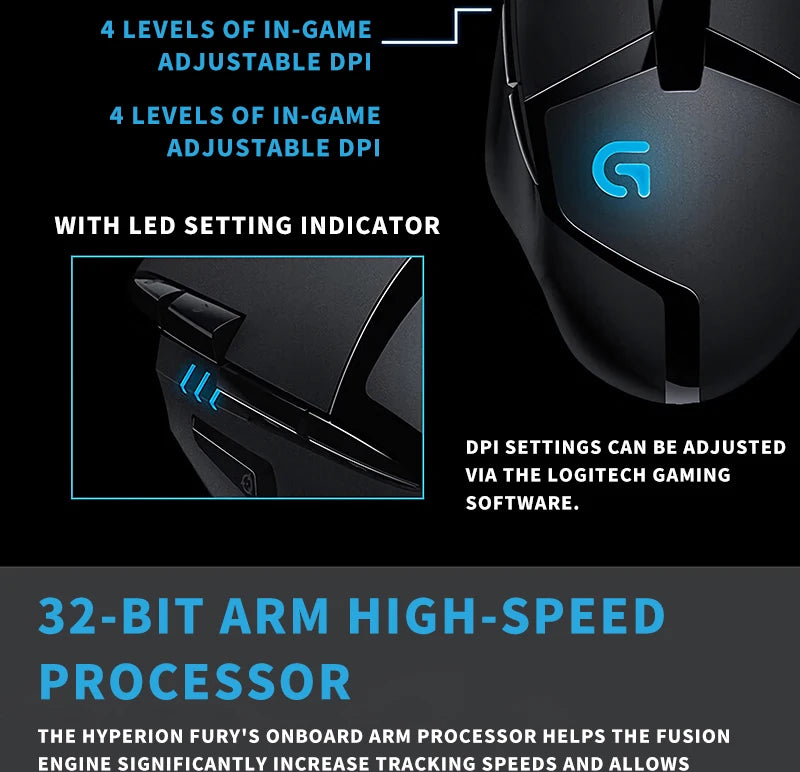Logitech (G) G402 gaming mouse wired mouse e-sports mechanical macro programming mouse CSGO eating chicken computer competitive