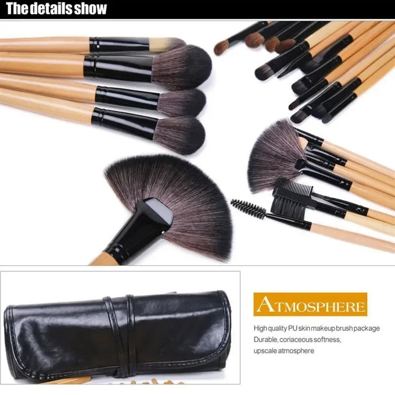 24 pcs Makeup Brush Sets Professional Cosmetics Brushes Eyebrow Powder Foundation Shadows Pinceaux Make Up Tools