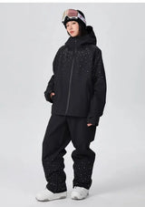 2025 Adult Fashion New Ski Suit Shirt Pants Winter Skiing Sports Windproof Waterproof Wear-resistant Warm Loose Women Ski Sets