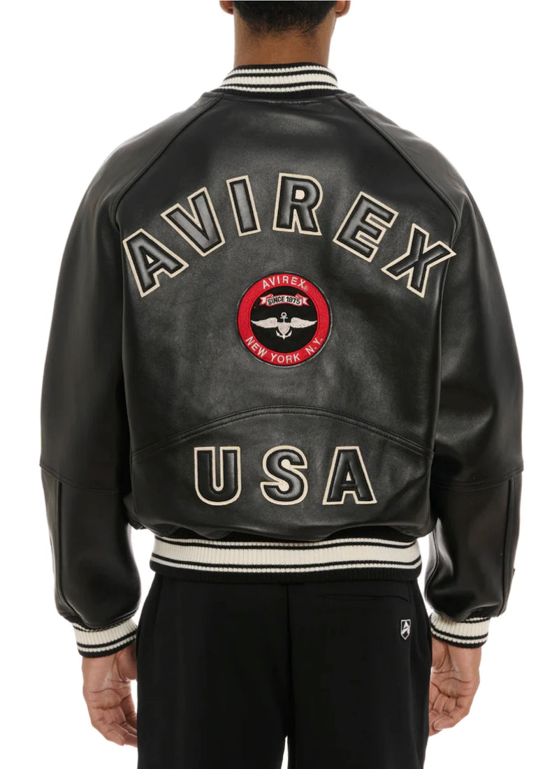 Europe US plus size Men Hip Hop Sheep skin Varsity Jacket Embroidered Diamond Classic Casual Sport genuine leather Coat clothing