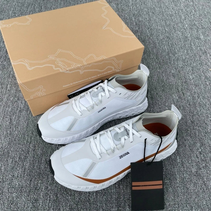 New Norda High-End Spring Summer Mens Running Shoes, Breathable Lace-Up Soft Sole, Non-Slip Cushioned Casual Low-Top Sneakers