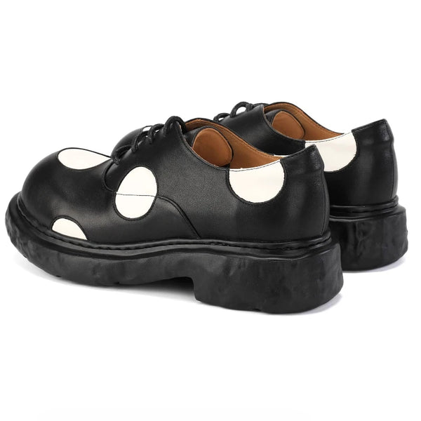 Sports Derby Shoes for Men's Trendy Fashion High-end Color Blocked Genuine Leather Breathable Casual Thick Sole Increasing Shoes