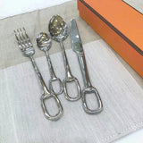30Pcs Luxury Tableware Set 304 Stainless Steel Knife Fork Spoon Cutlery Set Elegant Dinnerware Set Creativity Hangable Design