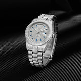 【START】Men's watch Swiss Automatic Mechanical Movement Diamond Watch Waterproof Date Week Function Golden watch