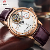 TOPHILL Tourbillon Watch for Men Automatic Movement Luxury watch Power reserve 5Bar Waterproof Sapphire glass
