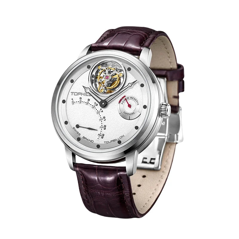 TOPHILL Tourbillon Watch for Men Automatic Movement Luxury watch Power reserve 5Bar Waterproof Sapphire glass