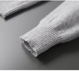 Men's POLO Collar Knitted Pullover Sweater 100% Cashmere Long Sleeved Shirt Casual Business Solid Color Men's Tops Autumn Winter