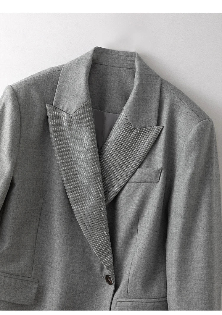 K1775W 97% Australian Wool Blazer For Women Ladies Suits Office Wear Formal Clothes Business Luxuy Clothing