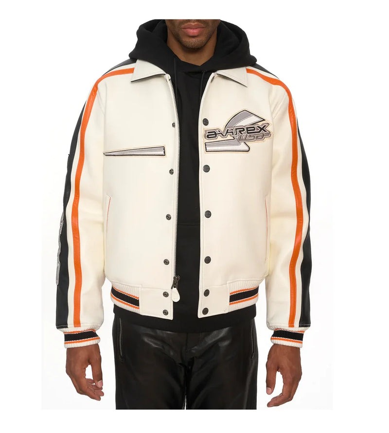 Europe US plus size Men Hip Hop Sheep skin Varsity Jacket Embroidered Diamond Classic Casual Sport genuine leather Coat clothing